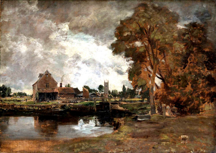 Constable's Dedham Mill: large sketch