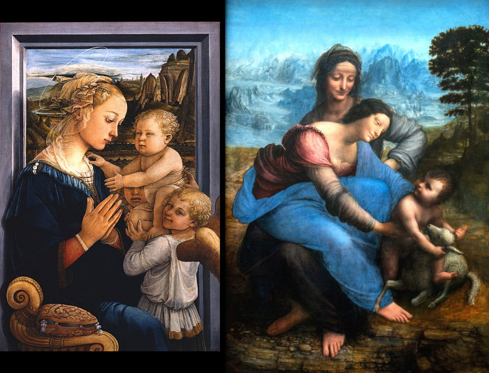 Madonnas by Filippo Lippi and Leonardo da Vinci