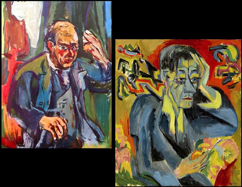 Portraits by Kokoschka and Kirchner